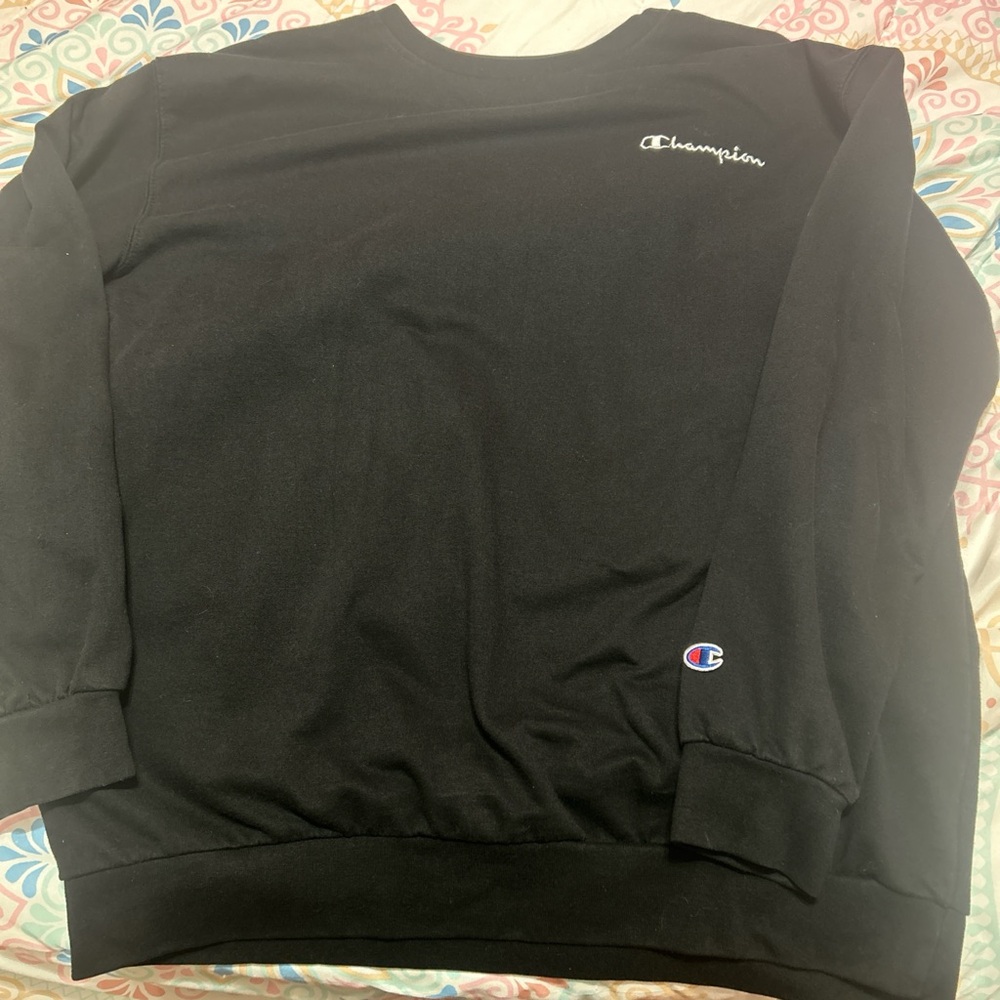 Black champion crew neck